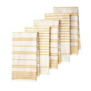 Figmint 5 Pack Striped Cotton Terry Cloth Kitchen Towels 28x18